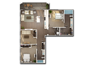 Two Bedrooms, Two Bathrooms + Den