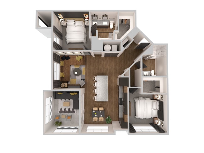 Harding (2-BR) 1220 sq ft - Fitzroy Promenade