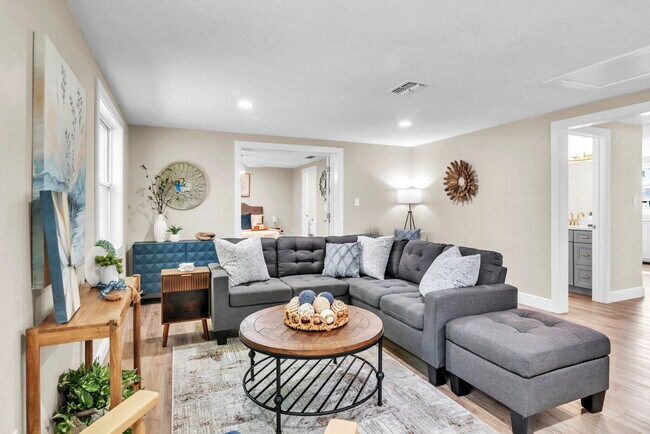 A spacious 3-bedroom, 2-bath layout provides plenty of room for family and guests!