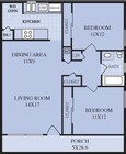 2BR/1BA
