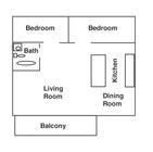 2BR/1BA