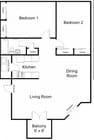 2BR/1BA