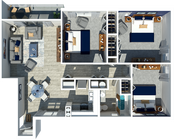 Three Bedroom One Bathroom