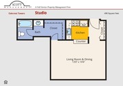 Estudio 490 ft²