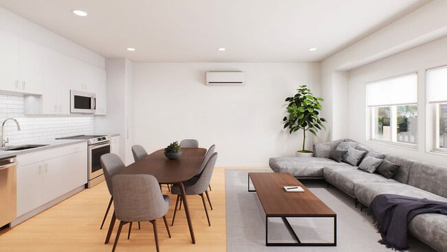 Sala de estar con suelo de superficie dura - Deerwood