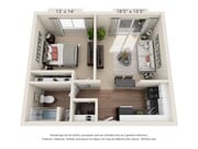 1 Bedroom - 671 SF