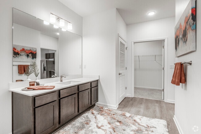 Steele Creek Apartments 1BR, 1BA - Bathroom and walk in closet