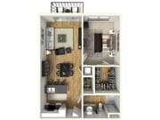 1 Bed / 1 Bath - 702 SF
