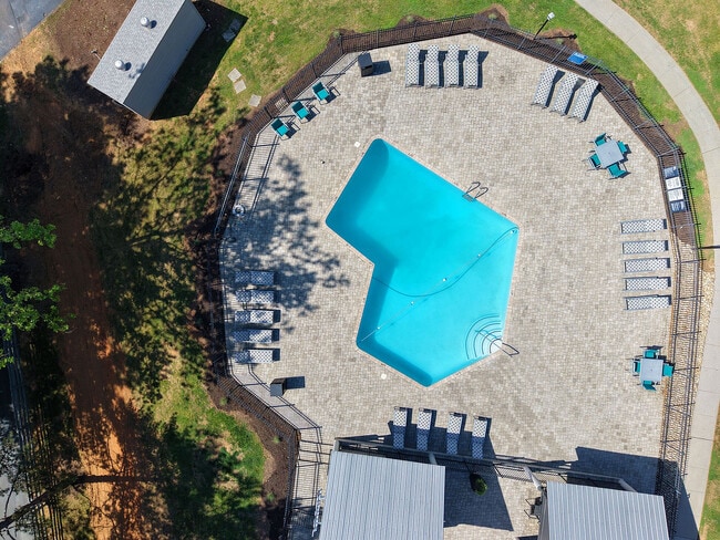 Aerial view of the pool