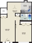 1 BR/ 1 BA (Style B1) | 610 sq. ft.