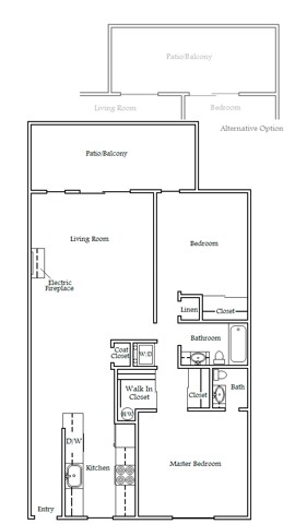 Two Bedroom 1.5 Bath - Villas at Lawrence