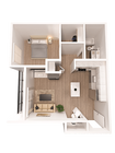 Lovelace - 1x1 B Floorplan