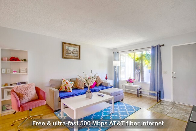 Sink into our plush, comfy couch and enjoy watching your favorite movies