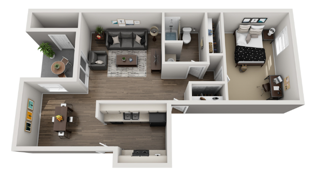 Floor Plan - 1x1