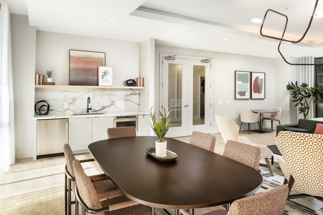Resident lounge with entertaining kitchenette