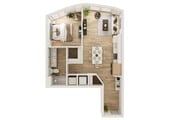 1 BR 1 Bath