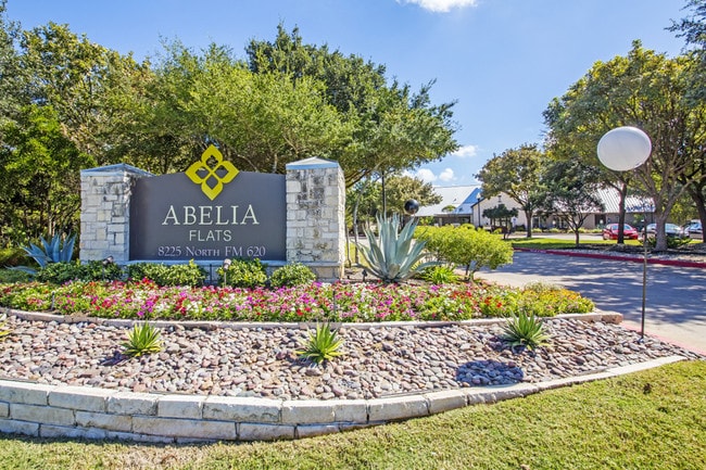 Abelia Flats monument sign at community entrance - Abelia Flats Apartments