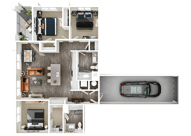 Floor Plan - C1 + Garage