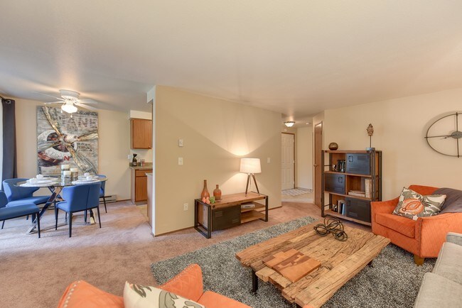 Living Room with View of Dining Area
