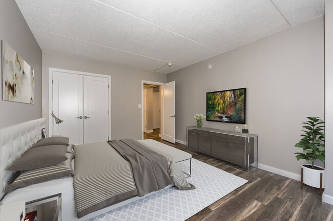 Bedroom With Wooden Flooring