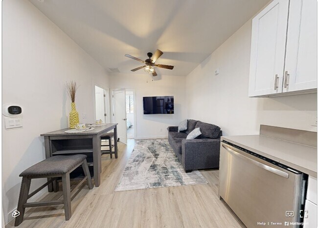 1BR,1BA-Living Room - Apache Rock Apartments