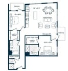 Two Bedroom Two Bath (1286 SF)