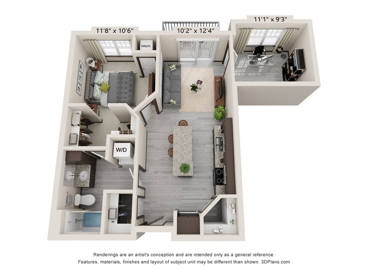 1 Bedroom + Den/1 Bathroom Apartment w/Balcony - 1 Bedroom + Den/1 Bathroom Apartment w/Balcony Unit B319