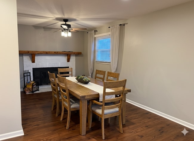 Dining room with fireplace - 3309 Winston Dr