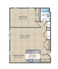 1 Bedroom, 1 Bath. 700 sq.ft.