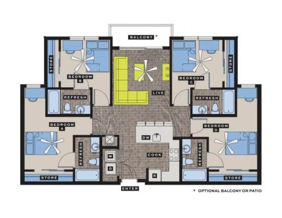 Explore the spacious and modern layout designed for comfortable living. - 4x4