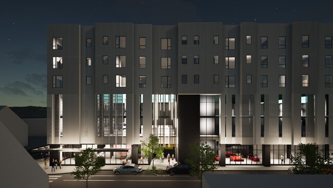 Representación exterior del edificio de la estación Alto - Alto Station