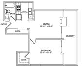 1 Bed, 1 Bath