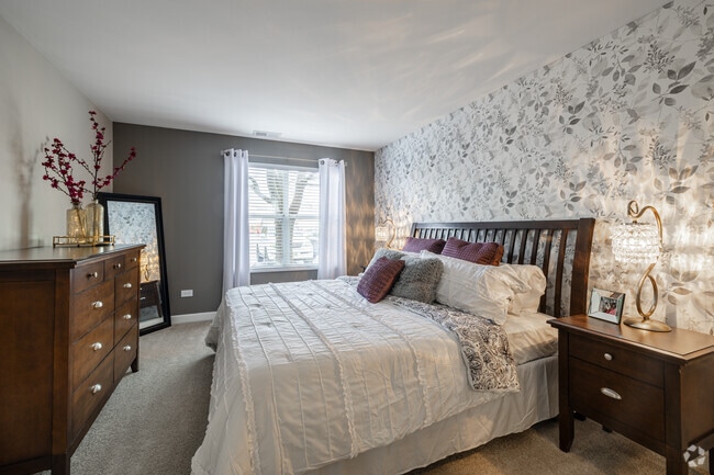 2BR, 2BA - 1,050SF - Bedroom - The Wheatlands