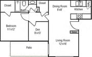 1BR/1BA