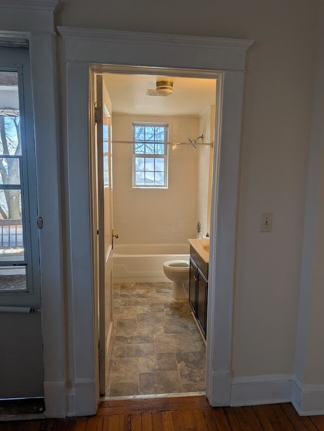 Bathroom and private porch - 20 Maple St Unit 2B
