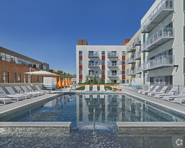 Pool Deck - The Scott at Brush Park Rental