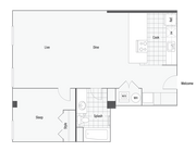 B | 1-Bedroom Floorplan
