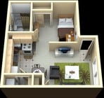 1BR/1BA