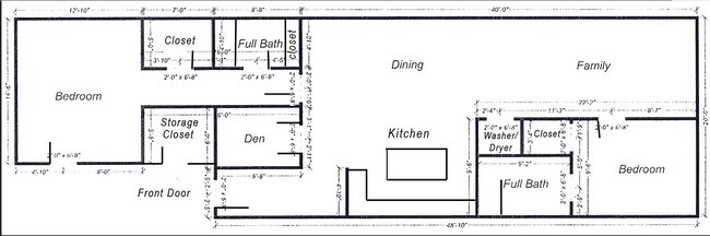 DETAILED FLOORPLAN - Massive 1650 sq feet - 100 W Market St Unit 2B