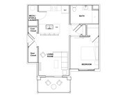 One bedroom, one bath apartment home.