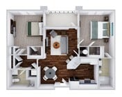 Raphael 2D-P | 2 bed / 2 bath