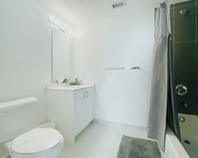 Bathroom layout varies by model