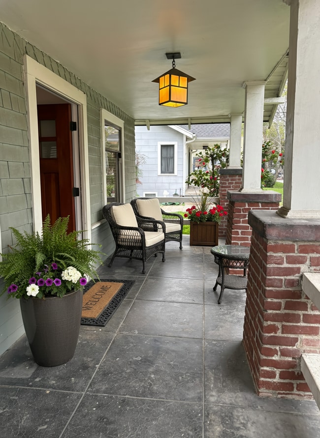 Virtually staged front porch - 1740 Whitefield Rd