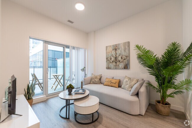2BR, 1BA - 664SF - Living Room - SOHOSQ Rentals