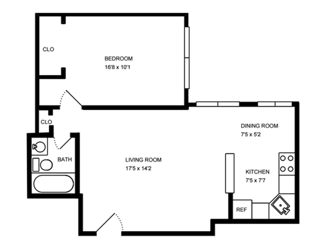 Floor Plan - 1 Bedroom