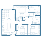 B14UD | 2x2 | 1190 sq ft