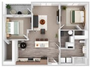 2 Bed 1 Bath