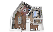 Junior de un dormitorio, 60 metros cuadrados