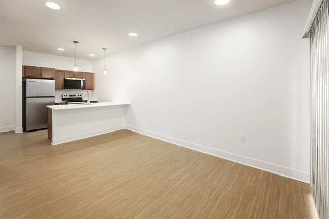 Studio Kitchen & Living Room - Blair Crossing Apartments