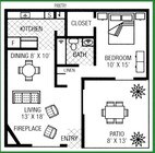 1BR/1BA